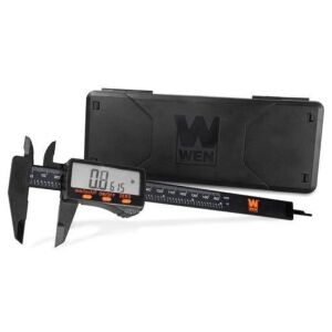 WEN ME512P Adjustable Aluminum Protractor and Angle Gauge with Laser Etched Scale & WEN 10761 Electronic 6.1-Inch Digital Caliper with LCD Readout and Storage Case