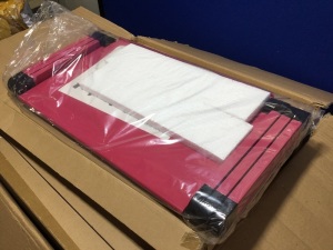 Case of (10) Multifunctional Laptop Tables, Pink - Appears New