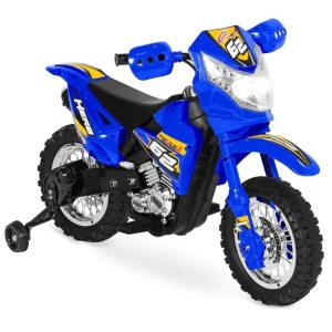 6V Kids Electric Ride-On Motorcycle Toy w/ Training Wheels, Lights, Music 