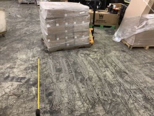Pallet of (50) Cases of ShimmerScreen 61" High Quality Metal Bead Strands, 80 Strands Per Case