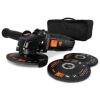 WEN 94475 7.5-Amp 4-1/2-Inch Angle Grinder with Reversible Handle, Three Grinding Discs, and Carrying Case