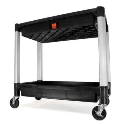 WEN 73162 Two-Tray 300-Pound Capacity Double Decker Service and Utility Cart