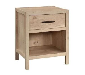 SAUDER Pacific View 1-Drawer Prime Oak Nightstand 25.827 in. x 21.496 in. x 17.48 in.