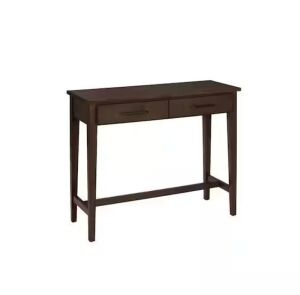 Bellamy 38 in. Smoke Brown Standard Rectangle Wood Console Table with Drawers 