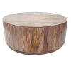 Tamia 42 in. L Natural 17 in. High Round Wooden Coffee Table 