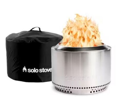 Solo Stove Yukon, Stand & Shelter 2.0 Outdoor Stainless Steel Wood Burning Fire Pit 