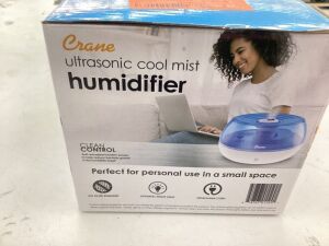 Crane 0.2 Gal. Personal Ultrasonic Cool Mist Humidifier for Small Rooms up to 160 sq. ft. 