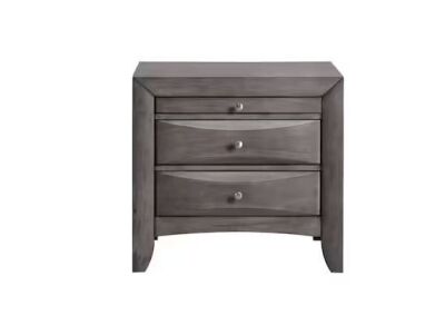 Madison 2-Drawer Gray Nightstand 