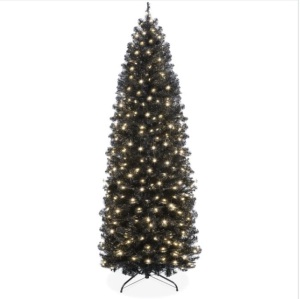 6' Pre-Lit Black Artificial Pencil Holiday Tree $121.99