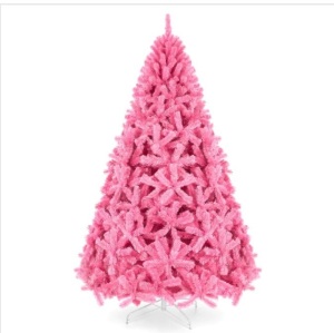 6' Pink Artificial Fir Christmas Tree w/ Foldable Stand $129.99