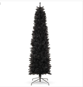 Black Artificial Pencil Holiday Christmas Tree