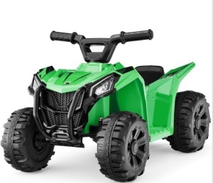 6V Kids Ride-On 4-Wheeler Quad ATV Car w/ 1.8mph Max Speed, Treaded Tires