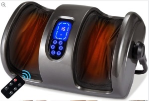 Reflexology Shiatsu Foot Massager w/ High-Intensity Rollers, Remote Control