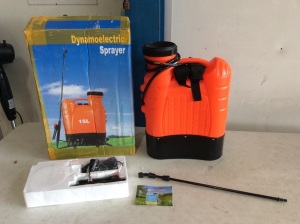 4-Gallon Single Rod Battery Operated Backpack Sprayer - Appears New 