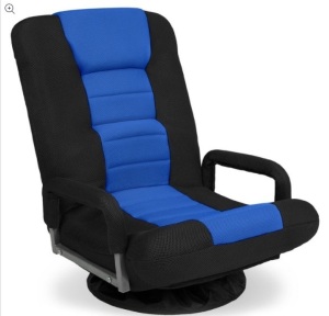 Gaming Floor Chair w/ 360-Degree Swivel, Armrest, Adjustable Backrest