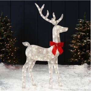 Lighted 2D Christmas Buck Outdoor Decor w/ 105 LED Lights - 5ft