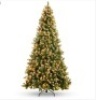 Pre-Lit Pre-Decorated Christmas Tree w/ Flocked Tips, Pine Cones