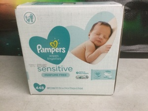 Pampers Sensitive Baby Wipes, 7 Refill Packs, 448 Wipes - New/Unopened