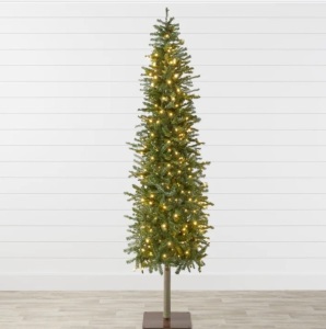 6' Pre-Lit Artificial Alpine Slim Pencil Christmas Tree w/ LED Lights, Stand $129.99