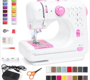 6V Portable Foot Pedal Sewing Machine w/ 12 Stitch Patterns $99.99