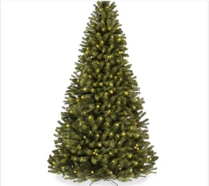 7 1/2' Pre-Lit Artificial Spruce Christmas Tree w/ Foldable Metal Base $249.99