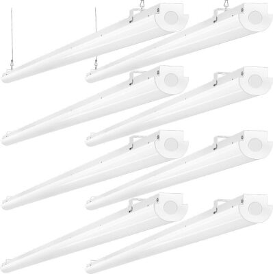 ANTLUX 8FT LED Shop Lights 110W, 12000LM, 5000K, Suspended and Flush Mount, 8 Pack 