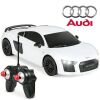 Lot of (2) 1/24 Scale 27MHz Officially Licensed Remote Control Audi R8 Luxury RC Sport Toy Car w/ Lights, Shock Suspension System