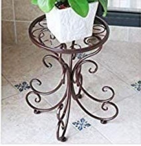 SM-T Wrought Iron Plant Stand, Brown - Appears New