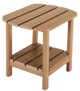 Double Adirondack Side Table, Outdoor Side Tables, End Tables for Patio, Backyard,Pool, Indoor Companion, Easy Maintenance & Weather Resistant $68.56