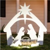 Christmas Nativity Scene Yard Decoration w/ Water Resistant PVC - 4ft