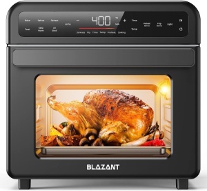 Toaster Oven Air Fryer Combo, Countertop 20QT/19L, 16-in-1 Touch Keys Convection Ovens Smart, Space Saver, Drumstick Grill Freidora De Aire Airfryer Oven BLAZANT T-12