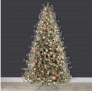 6' Pre-Lit Semi-Flocked Artificial Cashmere Pine Christmas Tree w/ Metal Stand $309.99