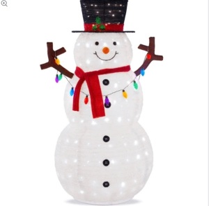 Lighted Pop-Up Snowman Outdoor Christmas Decoration w/ 200 LED Lights - 5ft $149.99