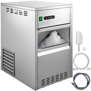 Vevor Snow Flake Ice Maker Automatic Crusher Ice Machine 44lb Stainless Steel - Appears New 