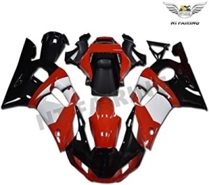 NT FAIRING Red White Black Injection Mold Fairing Fit for Yamaha 1998-2002 YZF R6 1999-2001 - Appears New  
