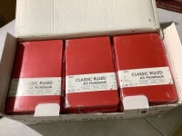 Box of 24 classic ruled A5 notebooks &24 black pens
