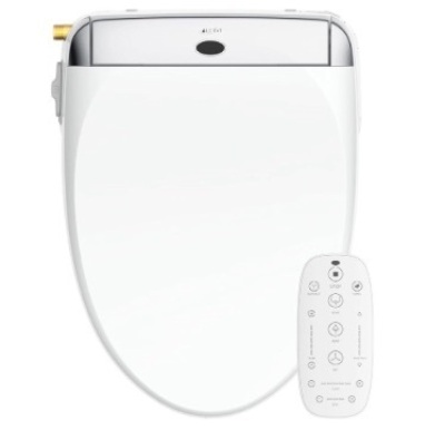 LEIVI Smart Bidet Toilet Seat with Wireless Remote and Side Panel, Multiple Spray Modes, Adjustable Heated Seat, Warm Water and Air Dryer, Auto LED Nightlight, Elongated