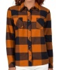 Natural Reflections Flannel Long-Sleeve Shirt for Ladies, Orange/Navy, 1X - E-Commerce Return 