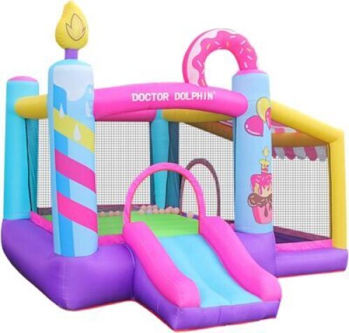 Doctor Dolphin Pink Inflatable Bounce House