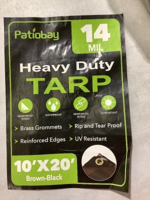 Patiobay Heavy Duty Tarp 10' x 20' 14 MIL