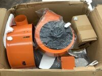 WEN DC1300 1,300 CFM 14-Amp 5-Micron Woodworking Dust Collector with 50-Gallon Collection Bag and Mobile Base - Missing Vertical Supports