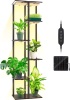 Bstrip Plant Stand with Grow Lights, 6 Tier-7 Potted Plant Shelf with Grow Lights, Grow Light Stand, Dimmable 60W (6X10W) Full Spectrum Led Plant Light with Timer for Indoor Plants, Patio Garden