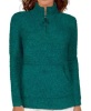 Natural Reflections Sherpa Cabin Long-Sleeve Quarter-Zip Sweatshirt for Ladies - Storm - S, New with Damage, Hole in Shoulder