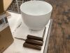 Modern White Plant Pot with Legs & Drainage Hole - 2