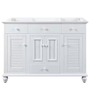 Cottage 48 in. W x 20.63 in. D x 34 in. H Bath Vanity Cabinet without Top in White $819.00