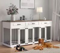 Indoor Large Dog Crate With 3 Drawers