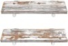 GLuck Rustic Floating Shelves, White Chipped Paint Look on Real Solid Wood, 24" x 7" x 1.2" - Appears New&nbsp;