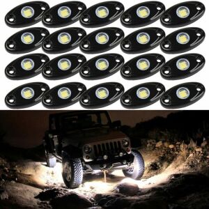 White LED Rock Lights, 20 Pack 