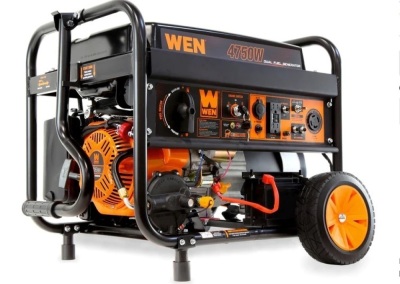 WEN DF475X 4750-Watt 120-Volt/240-Volt Dual Fuel Electric Start Portable Generator with Wheel Kit and CO Shutdown Sensor $552.16