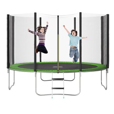 12FT Trampoline with Safe Enclosure Net 